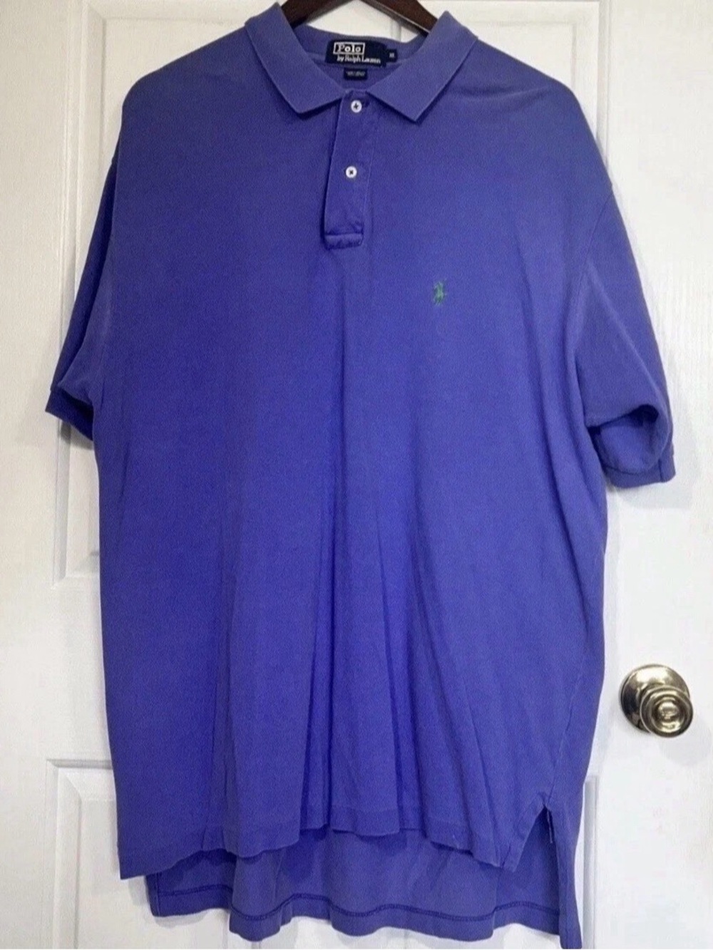 Vintage Polo Ralph Lauren Violet Dreams Pique Mesh Short Sleeve Polo Shirt XL
